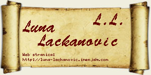 Luna Lackanović vizit kartica
